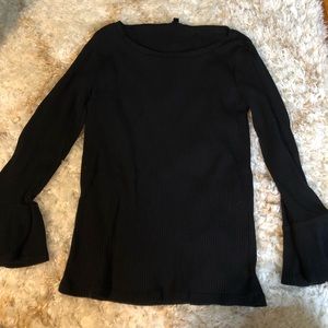J. Crew Tops - J crew black bell sleeve medium tops J. Crew Tops - J crew black bell sleeve medium tops